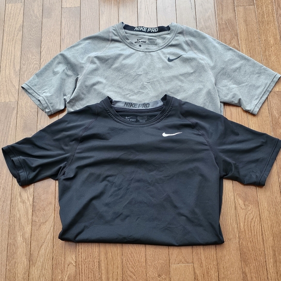 Nike Other - NIKE Pro Dri-fit Lot of 2 Compression Shirts 1x Black and 1x Gray